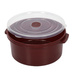 Containere pentru alimente pentru microunde, rotunde, 3 dimensiuni diferite, bordo