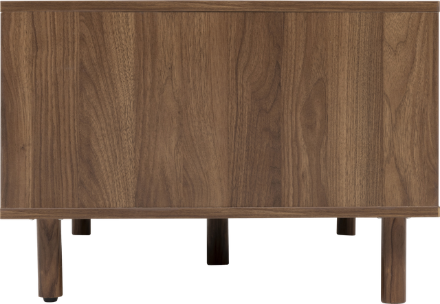 Masa de cafea cu rafturi închise SLIDY, culoare lemn închis, 108 x 60 x 42 cm