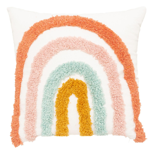 Perna decorativa Rainbow, 100% bumbac, 40 x 40 cm