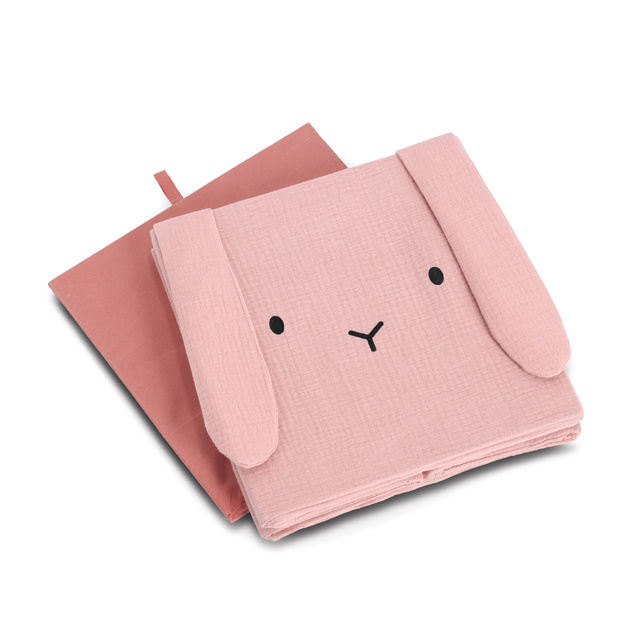 Cutie pentru jucării din muselină COZY KIDS cu urechi, 28 × 28 × 28 cm