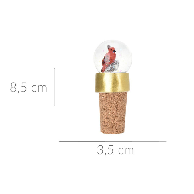 Dop pentru sticlă de Crăciun cu un glob de zăpadă decorativ