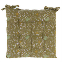 Perna pentru scaun legată, model cu flori, 100% bumbac, 40 x 40 cm