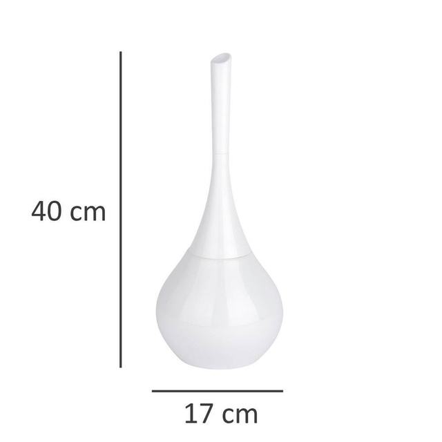 Recipient pentru perie FLAKON + perie WC, WENKO, alb