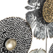 Decor de perete metalic FLORE, 50 x 50 cm