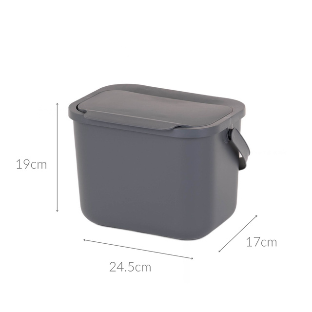 Recipient de bucătărie pentru deșeuri organice, 6 l