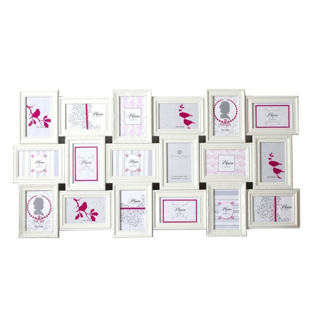 Rama foto colaj 18 fotografii, Alb, 103x53x2 cm, Atmosphera Créateur d'intérieur