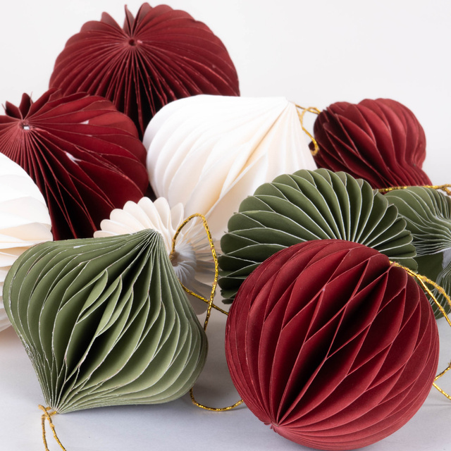 Decorațiuni de Crăciun din hârtie, Ø 8 cm