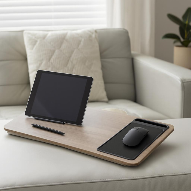 Masa pentru laptop cu pernă și loc pentru mouse CALM, 57,5 x 30,5 x 4 cm