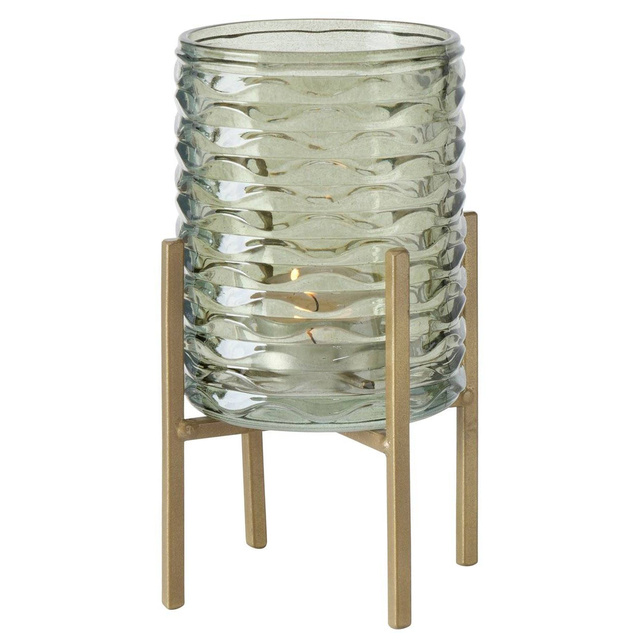 Suport  lumanare Bolito,  rotund, 8 cm,  verde deschis