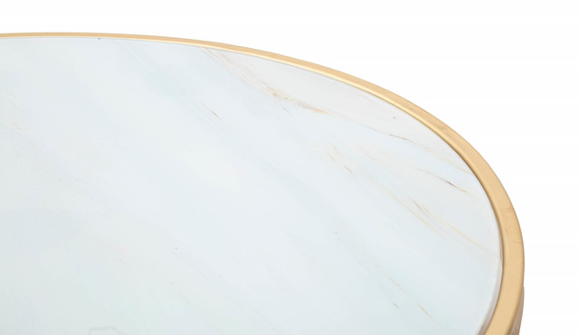 Masuta laterala, rotunda, rama aurie, 55 cm