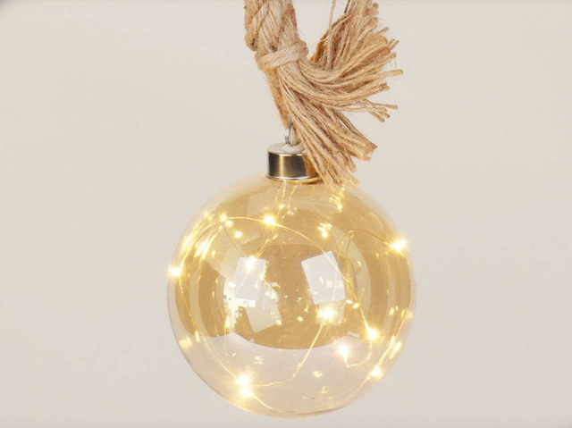 Lampa cu LED pe frânghie, diametru 12 cm