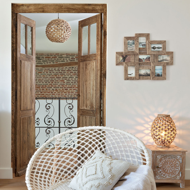 Lampă de masă ETEL cu abajur ajurat, 35,5 cm