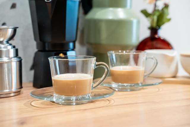 Serviciu de cafea din sticla transparenta, 190 ml