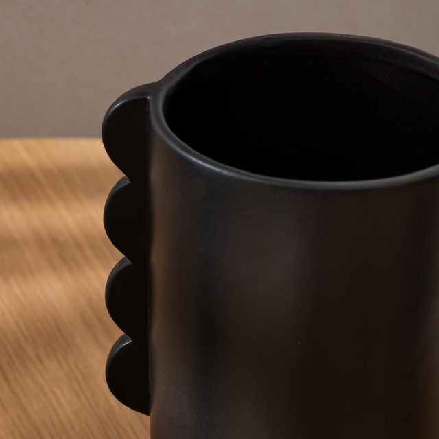 Vază cu urechi ceramică Hind H25 -negru