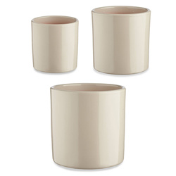 Set 3 ghivece rotunde din ceramica
