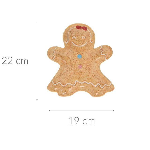 Tava de Crăciun în formă de turtă dulce, 22 x 19 cm, COOKIE