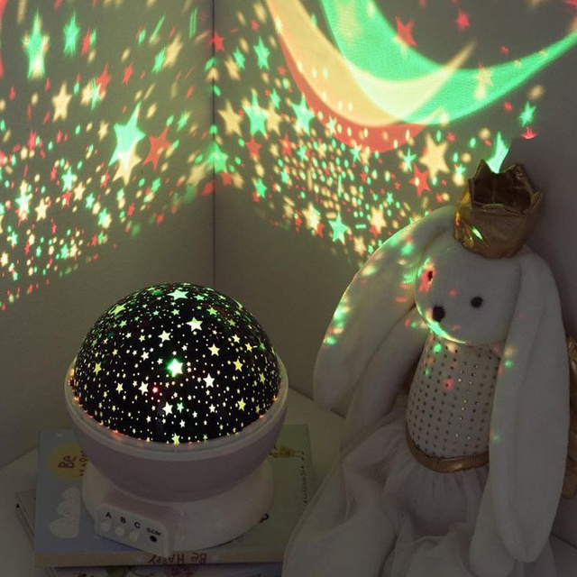 Proiector stea pentru copii, culoare gri, Atmosphera pentru copii