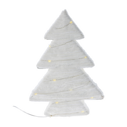 Brad decorativ din material cu LED, 30 cm