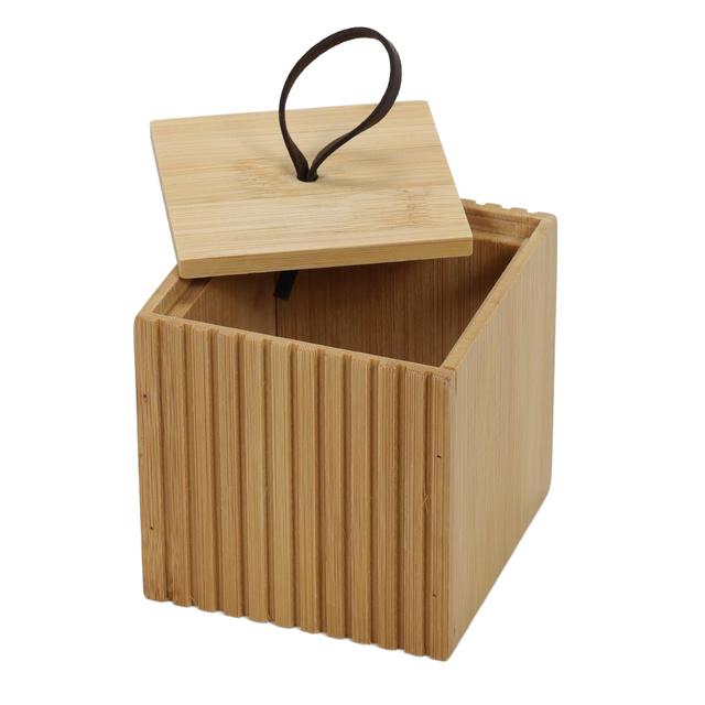 Organizator baie din bambus, 9 x 9 x 9 cm