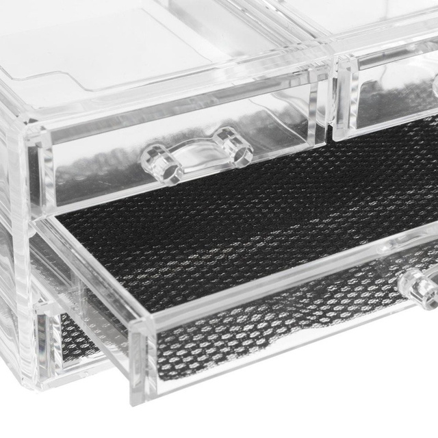 Cutie depozitare bijuterii 4 sertare, Transparent, 24x15x11 cm, Five