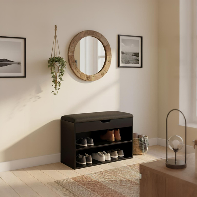 Dulap pentru pantofi cu loc de șezut LEVA, 60 x 30 x 47 cm