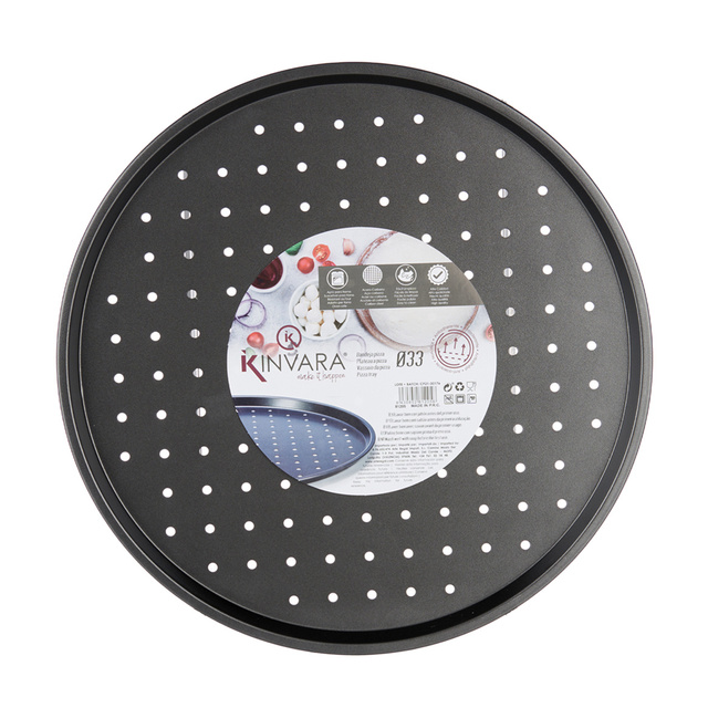 Tava pentru pizza din otel carbon, Ø 33 cm