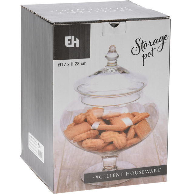 Borcan din sticlă pentru prăjituri RINO