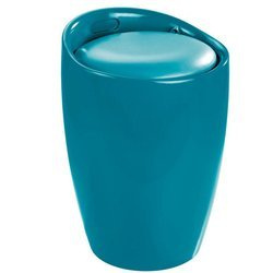 Pufa CANDY - coș de rufe, 2 în 1, WENKO, marin