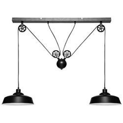Lampă suspendată EZIO, metalică, neagră, înălțime 60 cm