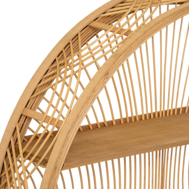 Raft rotund de perete Ina, din lemn de bambus, Ø 70 cm
