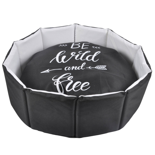 Pat pentru caini si pisici cu perna detasabila WILD, Ø 48 cm