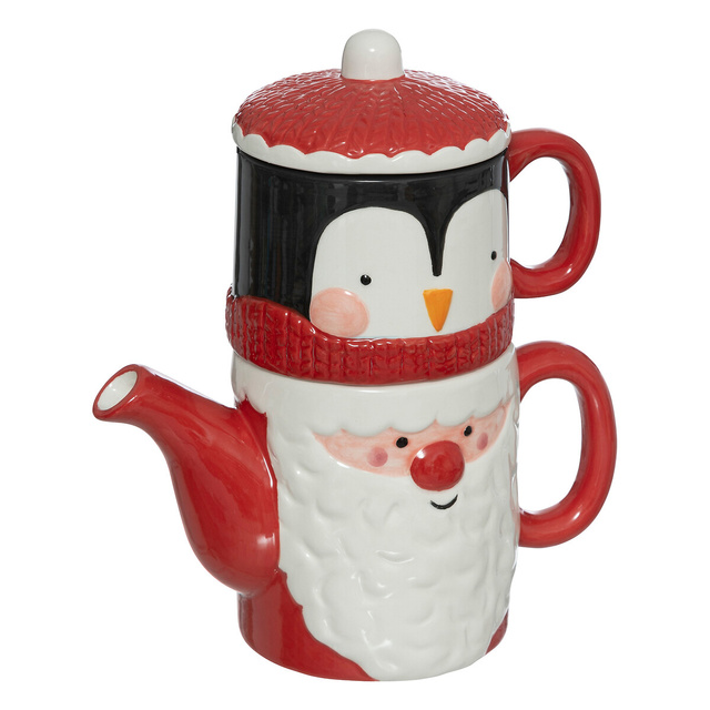 Ibric si cana cu motiv de Craciun, 21 cm