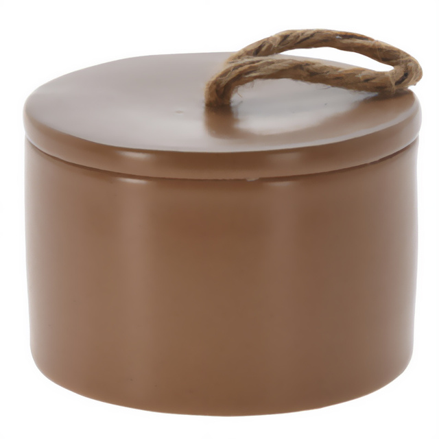 Lumânare în recipient din porțelan HELI, Ø 10 cm, maro