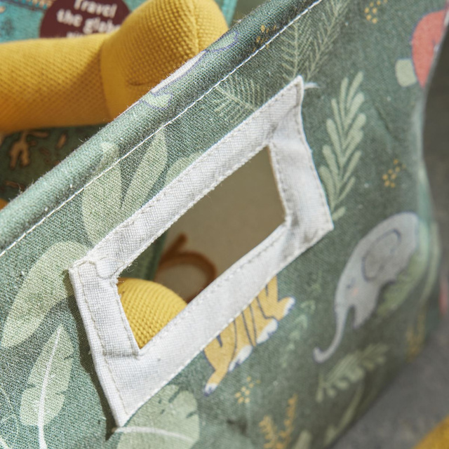 Coș pentru jucării dreptunghiular THE KING OF THE JUNGLE, 38 x 34 x 30 cm