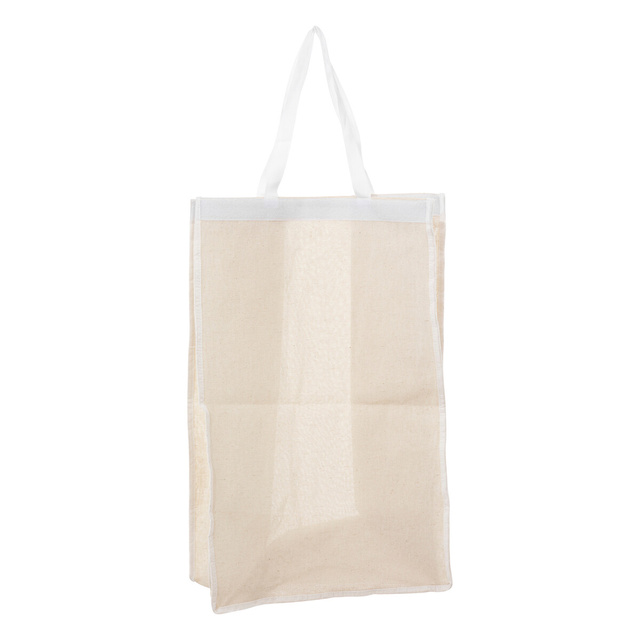 Coș de rufe dublu, cu 2 compartimente, SICELA, din bambus