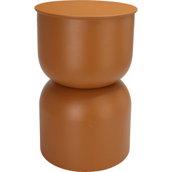 Masa coloană DISA, mată, Ø 31 cm, portocalie