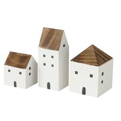 Case decorative din lemn, trei dimensiuni, GOTAN