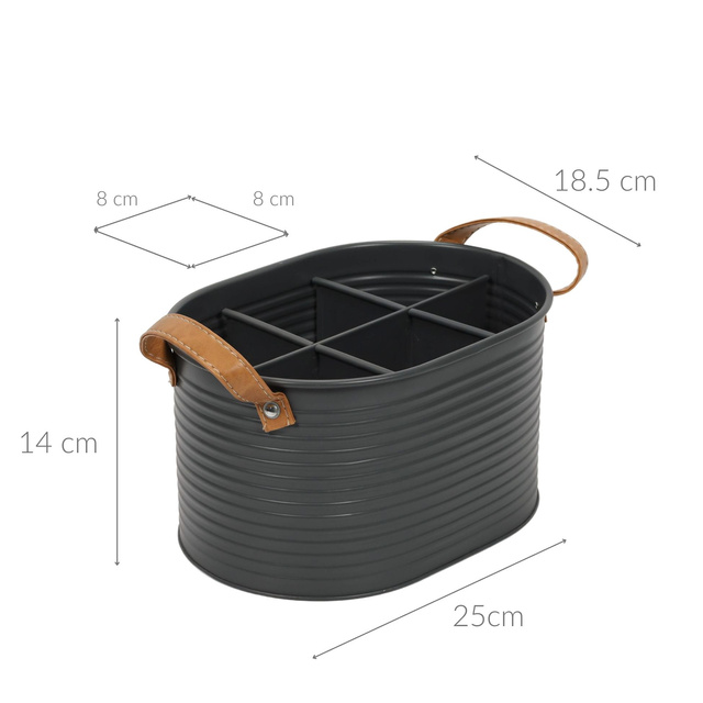 Cutie pentru sticle compartimentata, manere din piele, pentru 6 sticle