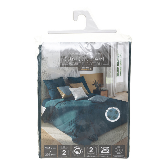 Lenjerie de pat 220 x 240 cm cu 2 fete de perna