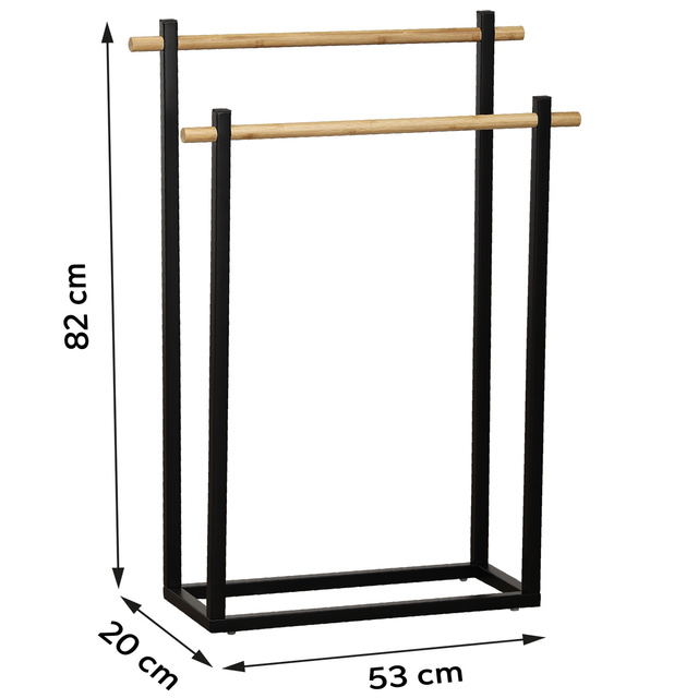 Suport pentru prosoape cu două brațe MAT, 82 x 52 x 20 cm