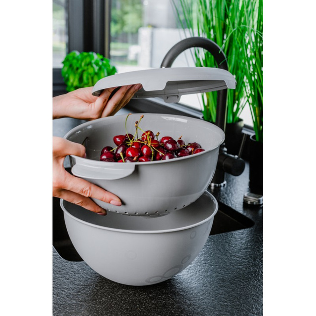 Bol cu strecurătoare și capac, Ø 24 cm