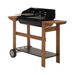 Gratar de gradina cu raft din lemn, BBQ