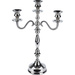 Candelabru argintiu, suport pentru 3 lumânări, 39 cm