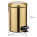 Coș de baie LEMAN, 3 L, WENKO, auriu
