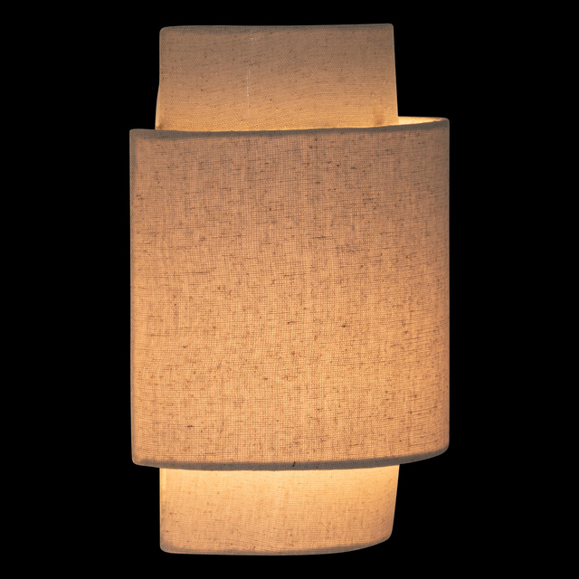 Aplica de perete NAHEL cu abajur textil în culoarea inului, înălțime 27 cm