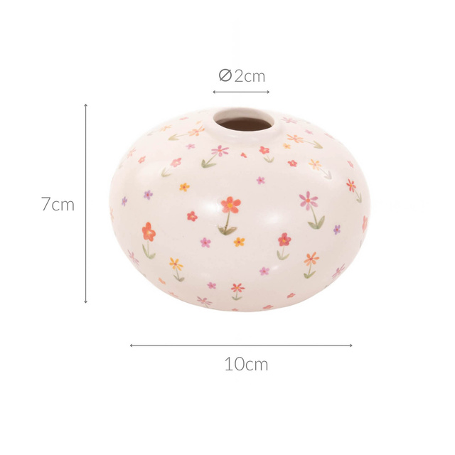 Vaza mica Blumi, model cu flori mici, inaltime 10 cm