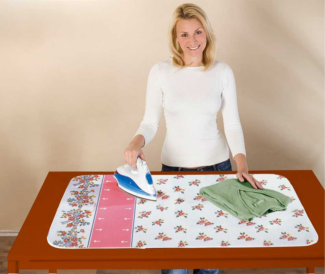 Husa de călcat EASY GLIDER FLOWERAGE, 100 x 65 cm, roz.