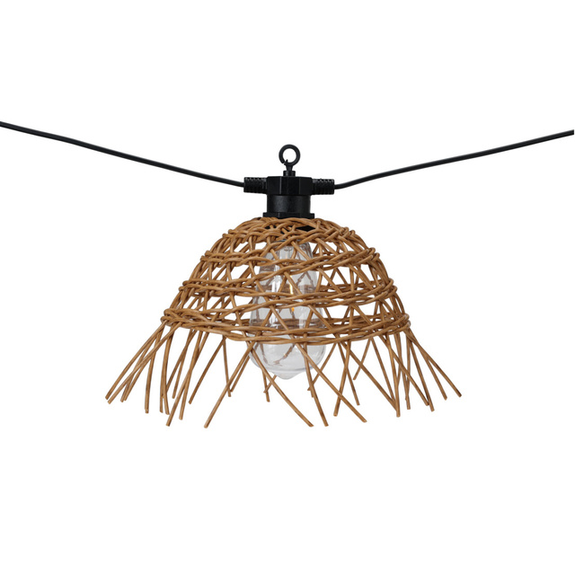 Ghirlanda de iluminat din ratan, 6 lumini