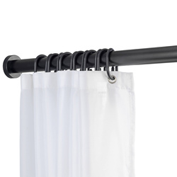 Bara de dus telescopica LUZ , Ø 2,8 cm, 110-185 cm, negru, WENKO