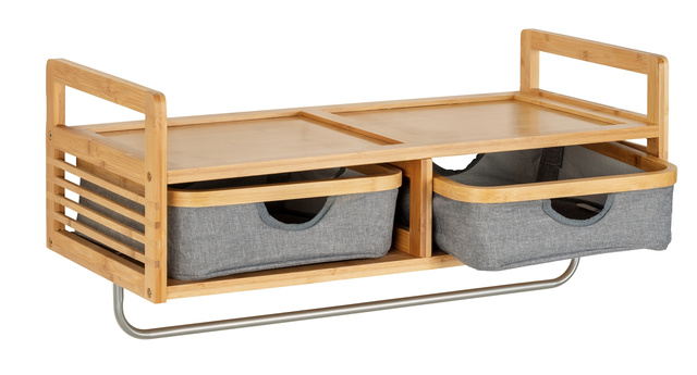 Umeraș montat pe perete BAHARI, bambus, Wenko